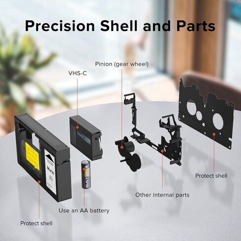 محول كاسيت VHS-C لكاميرات الفيديو VHS-C SVHS - محول كاسيت فيديو VHS-C/VHS بمحرك، غير متوافق مع 8 مم / MiniDV / Hi8 in Kuwait