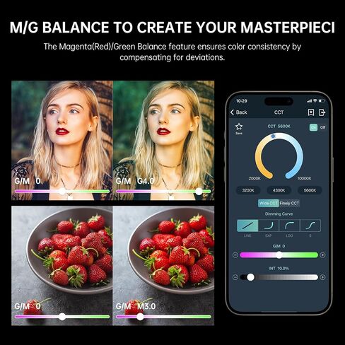 مجموعة إضاءة فيديو GVM RGB 300C مع صندوق سوفت بوكس، وإضاءة التصوير الفوتوغرافي لتسجيل استوديو الكاميرا مع حامل بوينز، وأضواء تصوير COB 48200Lux/m مع APP&DMX، وسبائك الألومنيوم، 2000-10000K مع G/M، CRI 97+ in Saudi Arabia