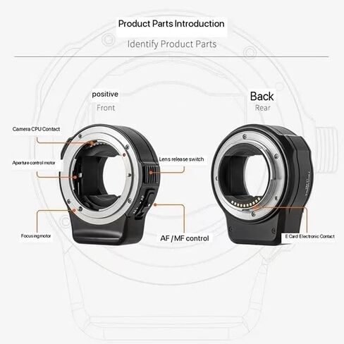 محول Monster LA-FE2 محول التركيز التلقائي لعدسة Nikon F Mount إلى Sony E Mount Camera حلقة محول إلكتروني، حلقة محول عدسة مع محرك مزدوج مدمج، جيل جديد in Kuwait