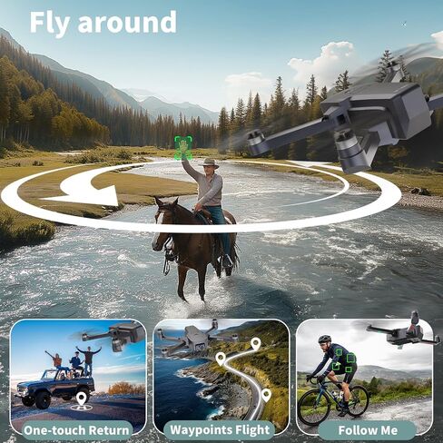 36GPS Drone with Camera, Drones with camera for adults 4k with Brushless Motors, 5G WiFi Transmission, Optical Streaming Positioning,, Follow Me, GPS Return, Flight Time 36 Minutes ,drones for kids/beginners in Saudi Arabia