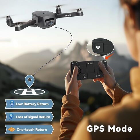 36GPS Drone with Camera, Drones with camera for adults 4k with Brushless Motors, 5G WiFi Transmission, Optical Streaming Positioning,, Follow Me, GPS Return, Flight Time 36 Minutes ,drones for kids/beginners in Saudi Arabia