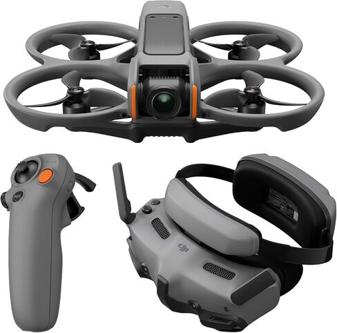 DJI Avata 2 Fly Smart Combo (Three Batteries), FPV Drone With Camera 4K | Includes Goggles N3 & RC Motion 3, Immersive Flight Experience, Built-in Propeller Guard, Easy Flip/Roll in Saudi Arabia