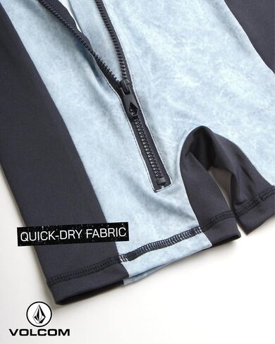 بدلة سباحة Rashguard للأولاد من Volcom Baby - عامل حماية من الشمس 50+ قطعة واحدة بدلة استحمام قصيرة الأكمام - ملابس سباحة للحماية من الشمس (12M-4T) in Saudi Arabia