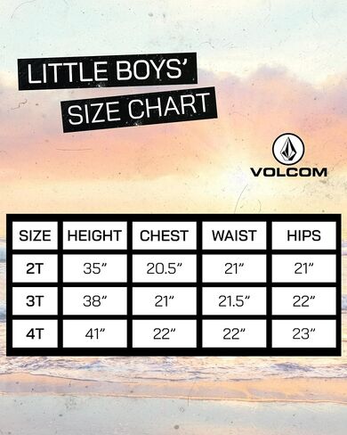 بدلة سباحة Rashguard للأولاد من Volcom Baby - عامل حماية من الشمس 50+ قطعة واحدة بدلة استحمام قصيرة الأكمام - ملابس سباحة للحماية من الشمس (12M-4T) in Saudi Arabia
