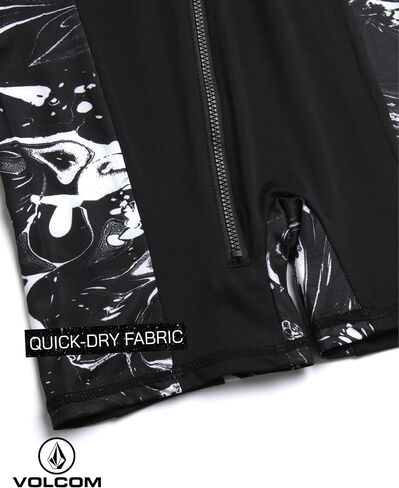 بدلة سباحة Rashguard للأولاد من Volcom Baby - عامل حماية من الشمس 50+ قطعة واحدة بدلة استحمام قصيرة الأكمام - ملابس سباحة للحماية من الشمس (12M-4T) in Saudi Arabia
