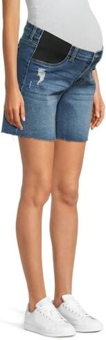 Time and Tru Women's Maternity Blue Denim Bermuda Shorts (Small 4-6) in Saudi Arabia