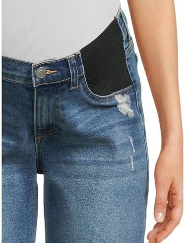 Time and Tru Women's Maternity Blue Denim Bermuda Shorts (Small 4-6) in Saudi Arabia