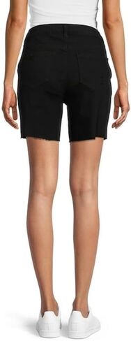 Time and Tru Women's Maternity Black Wash Denim Bermuda Shorts (X-Large 16-18) in Saudi Arabia