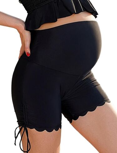 Bhome Maternity Swim Bottom High Waisted Maternity Swim Shorts Pregnant Swim Suit in Saudi Arabia