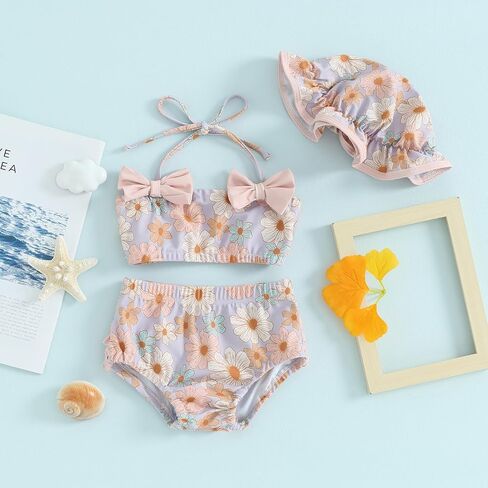 Toddler Girls Two Pieces Swimsuit Infant Baby Girls Bathing Suit Swimwear Summer Beach Bathing Suit in Saudi Arabia