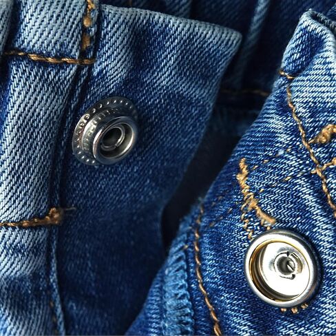 KIDSCOOL SPACE Baby Girls Jeans,Toddler Boy Elastic Waist with D-Ring Square-Shaped Pockets Straight Leg Denim Pants in Saudi Arabia