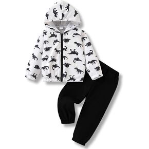 Size 18M-5T Toddler Baby Boys Clothes Zip Up Hoodie & Pants 2 Piece Set Casual Kids Boys Fall Outfits Set in Saudi Arabia