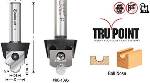 Amana Tool - 1/4" R Roundover/Rc-1050/1052 (RCK-473), Industrial Grade in Saudi Arabia