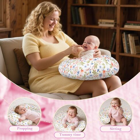 Nursing Pillow & Breastfeeding Pillow – Ergonomic C-Shape for Breastfeeding & Bottle Feeding, Standard Size Breathable with Washable Cover, Hypoallergenic,Tummy Time & Sitting Support (0-12Months) in Saudi Arabia