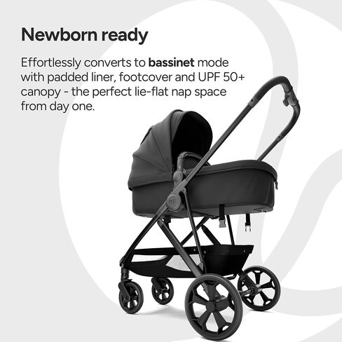 Mompush Wiz Pro 4-in-1 Baby Stroller with Newborn Mode, Full-Size All-Terrain Premium Stroller from Newborn to Toddler, Snack Tray Included for Easy Feeding & Outing, Lay-Flat in Seconds in Saudi Arabia