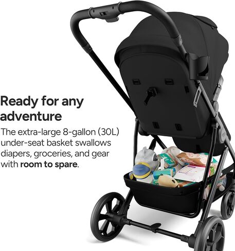 Mompush Wiz Pro 4-in-1 Baby Stroller with Newborn Mode, Full-Size All-Terrain Premium Stroller from Newborn to Toddler, Snack Tray Included for Easy Feeding & Outing, Lay-Flat in Seconds in Saudi Arabia