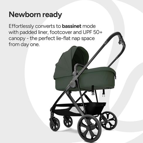 Mompush Wiz Pro Baby Stroller with Bassinet Mode, Snack Tray Included | Reversible Seat Newborn to 50 lbs Large Canopy All-Terrain Wheels Large Storage Basket One-Hand Compact Fold in Saudi Arabia
