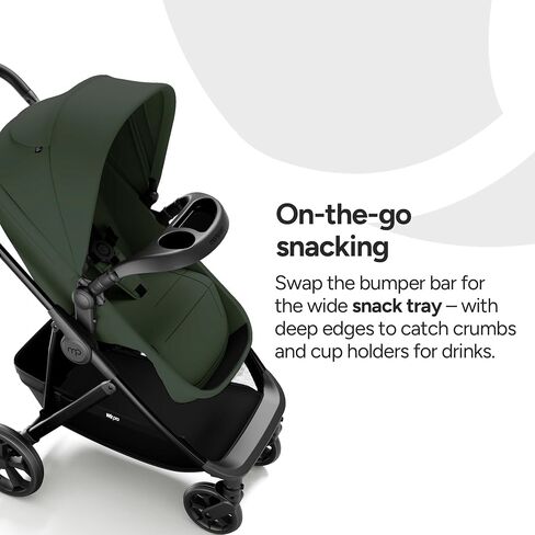 Mompush Wiz Pro Baby Stroller with Bassinet Mode, Snack Tray Included | Reversible Seat Newborn to 50 lbs Large Canopy All-Terrain Wheels Large Storage Basket One-Hand Compact Fold in Saudi Arabia
