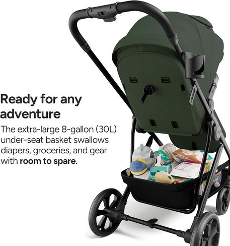 Mompush Wiz Pro Baby Stroller with Bassinet Mode, Snack Tray Included | Reversible Seat Newborn to 50 lbs Large Canopy All-Terrain Wheels Large Storage Basket One-Hand Compact Fold in Saudi Arabia