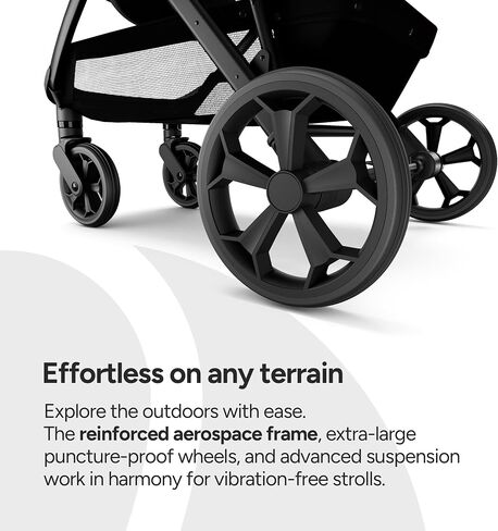 Mompush Wiz Pro 4-in-1 Baby Stroller with Newborn Mode, Full-Size All-Terrain Premium Stroller from Newborn to Toddler, Snack Tray Included for Easy Feeding & Outing, Lay-Flat in Seconds in Saudi Arabia