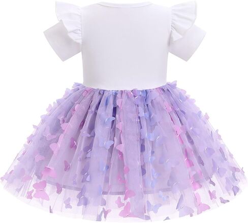 Awibmk Baby Girls 1st Birthdy Dress Frusty Sleeve Tutu Dresses with equin Beadband Photoshoot Cake Smash Outfits in Saudi Arabia
