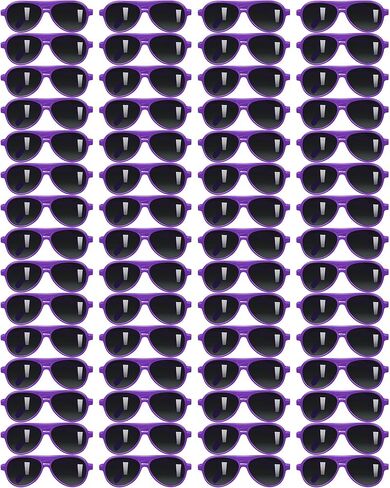 TOODOO 60 Packs Kids Sunglasses Bulk Neon Sunglasses for Kids and Adults Glasses with Dark Lenses 80's Style for Party Favors Beach Pool Birthday Outdoor Summer Activity Supplies in Saudi Arabia