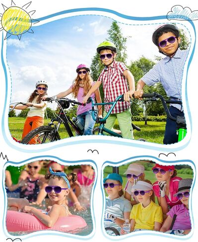 TOODOO 60 Packs Kids Sunglasses Bulk Neon Sunglasses for Kids and Adults Glasses with Dark Lenses 80's Style for Party Favors Beach Pool Birthday Outdoor Summer Activity Supplies in Saudi Arabia