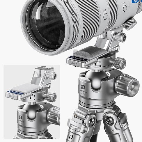 Leofoto Aluminum Lens Replacement Foot for Canon RF70-200mm F2.8 LIS USM Z and Canon RF24-105mm F2.8 LIS USM Z, Built-in Dovetail Mounting System (CF-07W) in Saudi Arabia