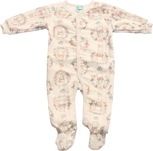 Magic Threadz Disney Clothes Baby Girls Quilted Footie Coveralls Winnie the Pooh, Bambi and Marie Printed Onesie (0/3M-6/9M) in Saudi Arabia