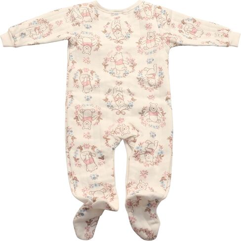 Magic Threadz Disney Clothes Baby Girls Quilted Footie Coveralls Winnie the Pooh, Bambi and Marie Printed Onesie (0/3M-6/9M) in Saudi Arabia