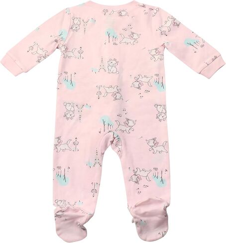 Magic Threadz Disney Clothes Baby Girls Quilted Footie Coveralls Winnie the Pooh, Bambi and Marie Printed Onesie (0/3M-6/9M) in Saudi Arabia