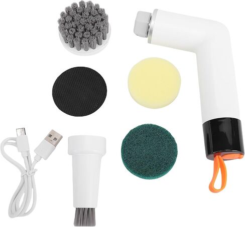 Electric Cleaning Brush Electric Scrubber Handheld Scrubber Kit with 2 Modes 230-320 RPM Brushless Motor IPX6 for Multi Surface Cleaning Includes Sponge Scrub Pads in Saudi Arabia