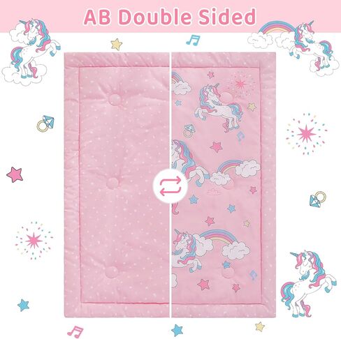 Viviland 3 Pieces Baby Bedding Set for Boy Girls, Baby Bedding Set for Newborn, Infant & Toddler - Unicorn in Kuwait