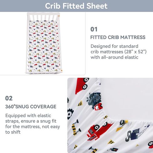 Viviland 3 Pieces Baby Bedding Set for Boy Girls, Baby Bedding Set for Newborn, Infant & Toddler - Unicorn in Kuwait