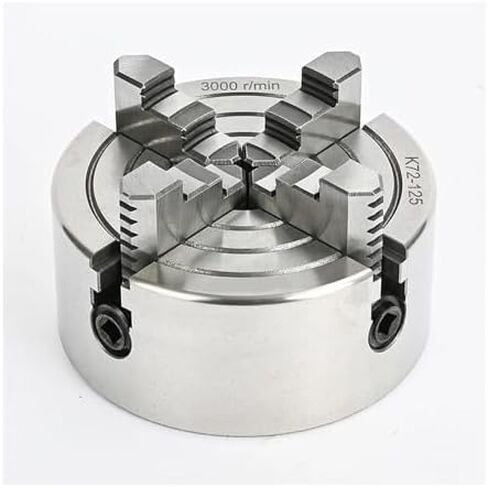 مخرطة مستقلة 4-JAW Chuck 125mm K72-125 مع أداة تصاعد 3 حفرة-مشاريع دقة للأعمال الخشبية ، وأعمال المعادن ، و DIY in Kuwait