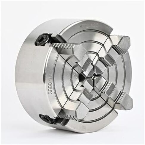 مخرطة مستقلة 4-JAW Chuck 125mm K72-125 مع أداة تصاعد 3 حفرة-مشاريع دقة للأعمال الخشبية ، وأعمال المعادن ، و DIY in Kuwait
