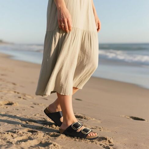 Sweechee Women's Cork Sandals Soft Footbed, Comfortable Slides Shoes for Women in Saudi Arabia