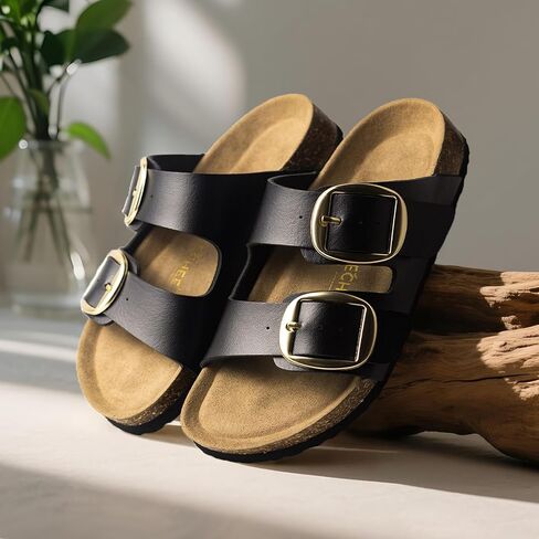 Sweechee Women's Cork Sandals Soft Footbed, Comfortable Slides Shoes for Women in Saudi Arabia
