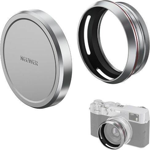NEEWER X100V X100VI Thumb Grip & Shutter Button Cap Set, Ergonomic Thumb Holder with Shutter Release Button, Photography Accessories Compatible with Fujifilm X100V X100VI, Silver, CA114 in Saudi Arabia