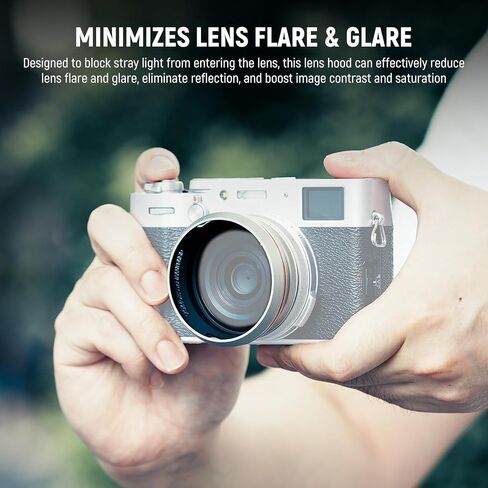 NEEWER X100V X100VI Thumb Grip & Shutter Button Cap Set, Ergonomic Thumb Holder with Shutter Release Button, Photography Accessories Compatible with Fujifilm X100V X100VI, Silver, CA114 in Saudi Arabia