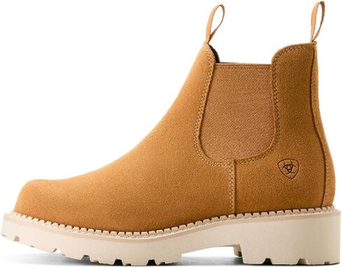 ARIAT WOMENS FATBABY TWIN GORE ROUND TOE سحب على تشيلسي أحذية غير رسمية الكاحل منخفضة 1-2 " - بني in Kuwait