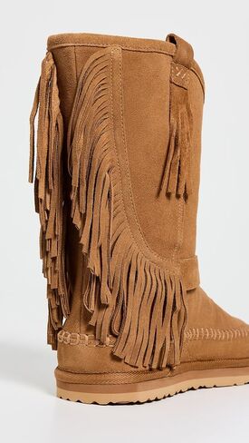 Free People Women's Faye Fringe Pull on Boots Fashion in Saudi Arabia