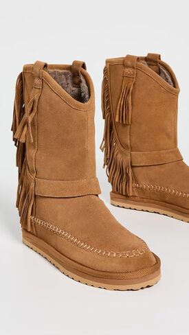 Free People Women's Faye Fringe Pull on Boots Fashion in Saudi Arabia