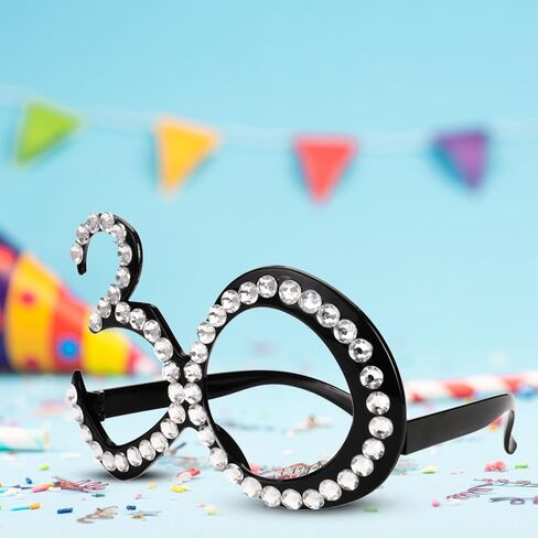 cssopenss 12 قطعة من نظارات عيد الميلاد الستين، نظارات عيد ميلاد ذهبية وردية 60 عامًا، نظارات بلاستيكية مضحكة لعيد الميلاد الستين نظارات شمسية كشك زي لحفلات أعياد الميلاد النسائية in Kuwait