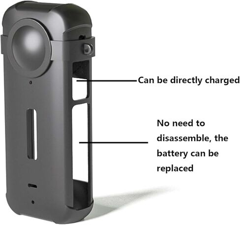 حالة وقائية للسيليكون لـ Insta360 x3 مع غطاء العدسة - الغطاء المقاوم للصدمة ، وغطاء كامل للخلع - قبضة ناعمة غير انزلاقية - سهولة الوصول إلى الأزرار والمنافذ - حماية متينة لكاميرا Insta 360 x3 in Kuwait