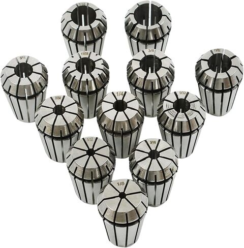 WFLNHB 12 PCS ER20 1/8 "-1/2" Collets ER-20 Collets مجموعة لآلة نقش مخرطة طحن CNC in Saudi Arabia
