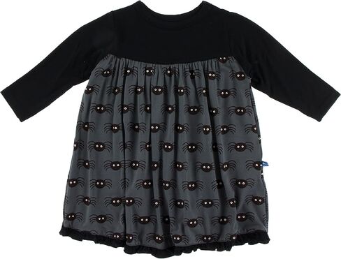 Halloween Long Sleeve Swing Dress for Girls, Long Sleeves Super Soft Baby and Kid Clothes, Festive Dress for Fall in Saudi Arabia