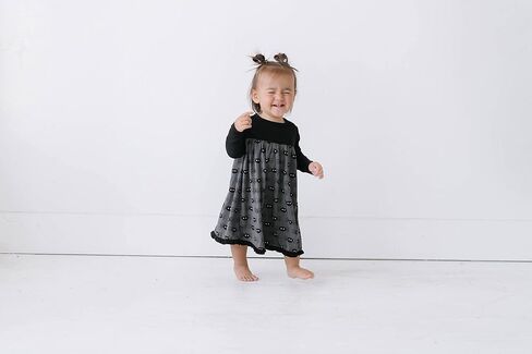 Halloween Long Sleeve Swing Dress for Girls, Long Sleeves Super Soft Baby and Kid Clothes, Festive Dress for Fall in Saudi Arabia