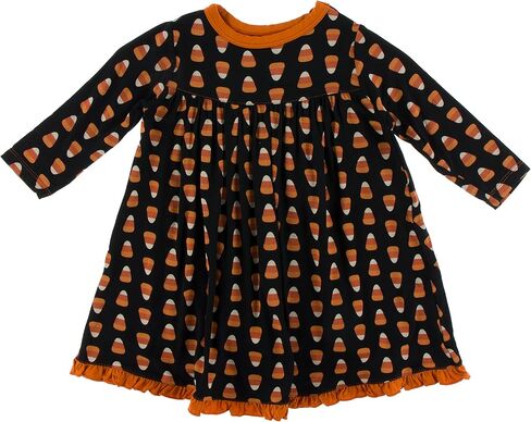 Halloween Long Sleeve Swing Dress for Girls, Long Sleeves Super Soft Baby and Kid Clothes, Festive Dress for Fall in Saudi Arabia