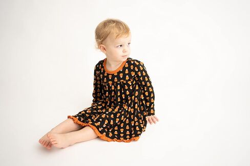 Halloween Long Sleeve Swing Dress for Girls, Long Sleeves Super Soft Baby and Kid Clothes, Festive Dress for Fall in Saudi Arabia